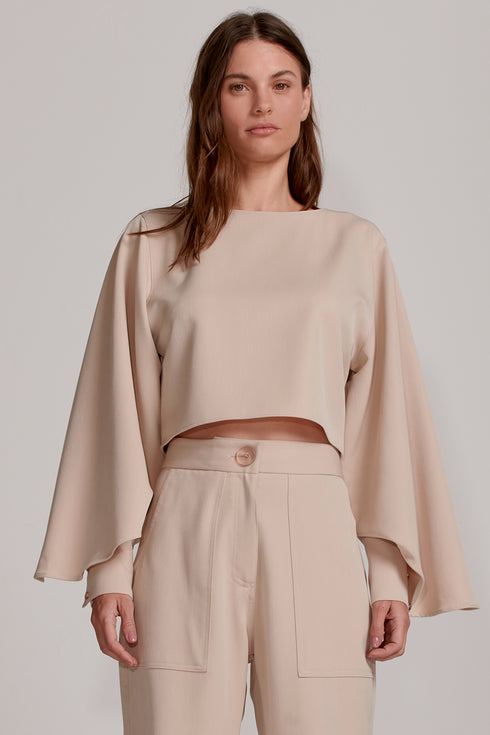 BLUSA AMPLA BEGE